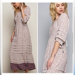 POL Floral Maxi Backless Dress